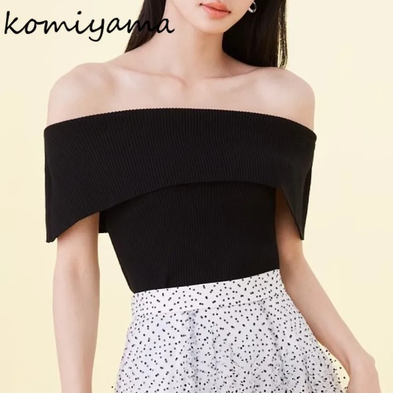 Женская одежда с воротником-лодочкой и открытыми плечами женская в японском