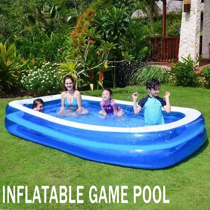 

Free Shipping 3M Big Large pools for family swimming pool Rectangular Inflatable Swimming Pool PVC Pool Bathing Outdoor