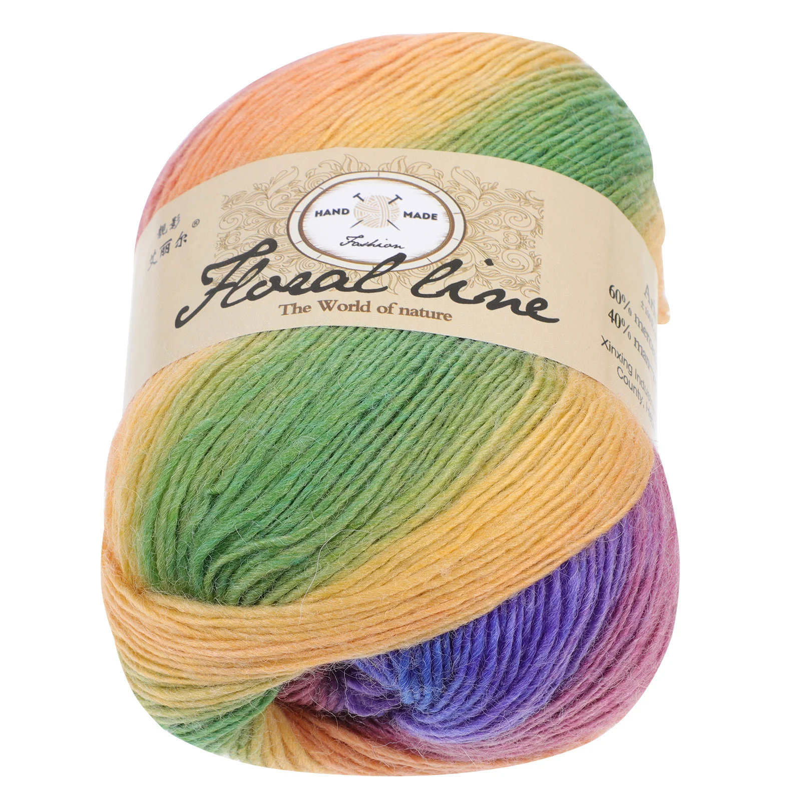 Купи Yarn Knitting Cotton Crochet Thread Wool Embroidery Woolen Rainbow Chenille Floss Cross Hand Sewing Sockskeinsrug Sweater Dyed за 528 рублей в магазине AliExpress