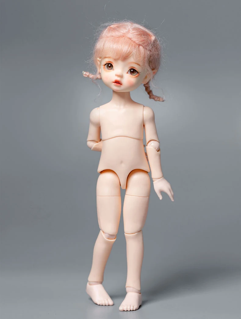 

huadoll 1/6 Bjd Doll Body Mechanical Moveable Joint Bjd Toys Cat Cake Head Girl DIY Dressup Toys Children Birthday Gift