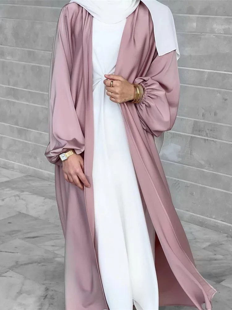 

Summer Puff Sleeve Muslim Abaya Women Dress Elegant Modest Morocco Plus Size Long Dress Islamic Turkey Dubai Eid Ramadan Jubah