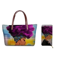 fashion girl print tote shoulder handbag purse set bags for women ladies clutch bag wallet storage bolso