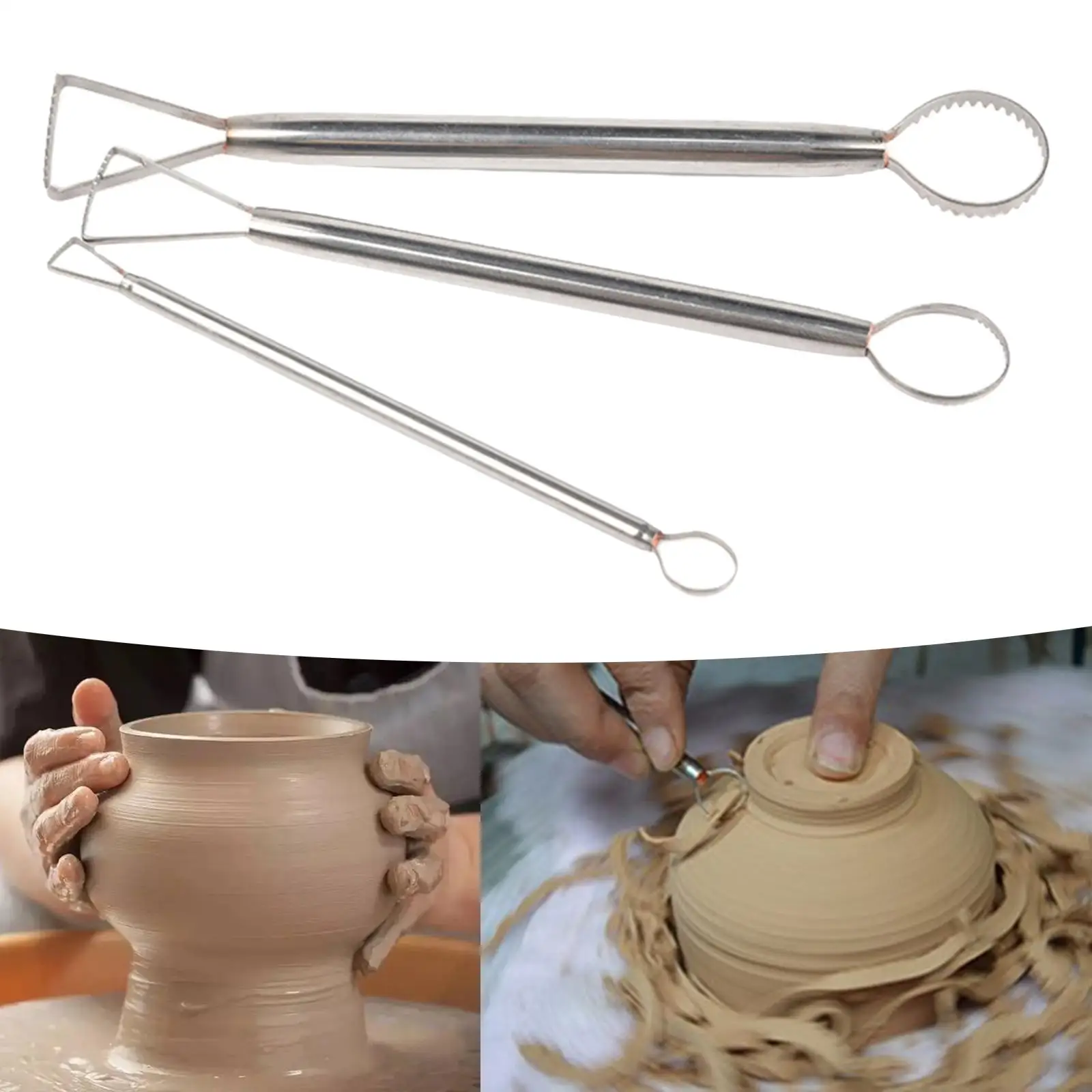 

Practical Pottery Clay Sculpting Tools Easy to Use Durable Smooth Trimming Tools Ceramic Carving Tools for Kids Adults Sculpting
