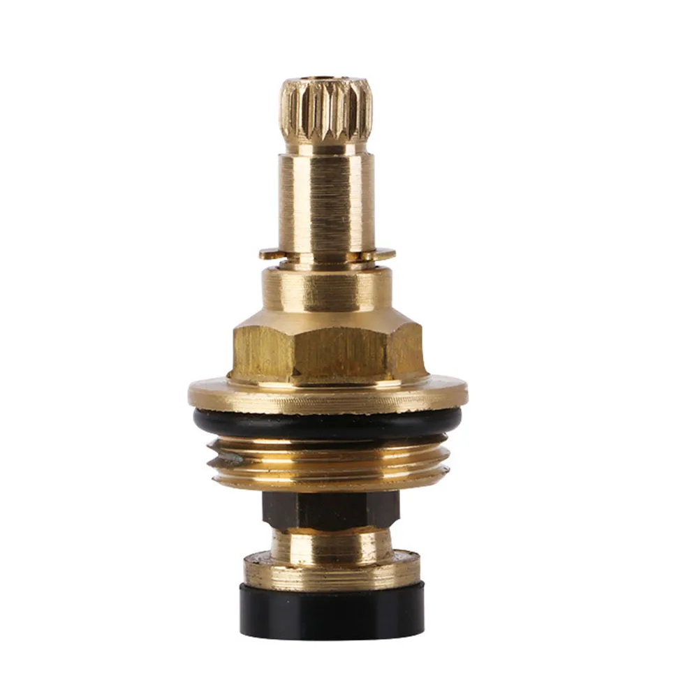 

Brass Faucet Tap Valve Spool Faucet Cartridge Hot And Cold Water Spool G1/2 Bsp 20 Tooth Cartridge Valves Bathroom Accessories