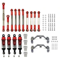 metal steering link rod pull rod mount seat shock absorbers set for wpl c14 c24 c24 1 116 rc car upgrade parts
