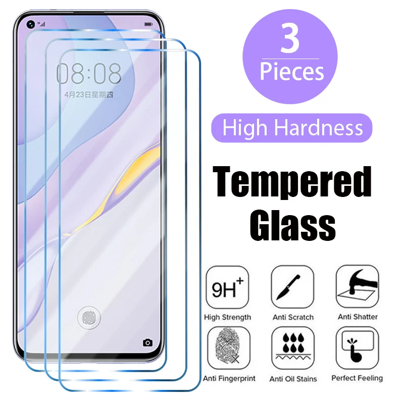 

Защитное стекло 3 шт. для Huawei P50 P40 P30 P20 Lite P Smart 2021 2020 2019 S Z, закаленное стекло для Huawei Y8p Y7p Y6p, стекло