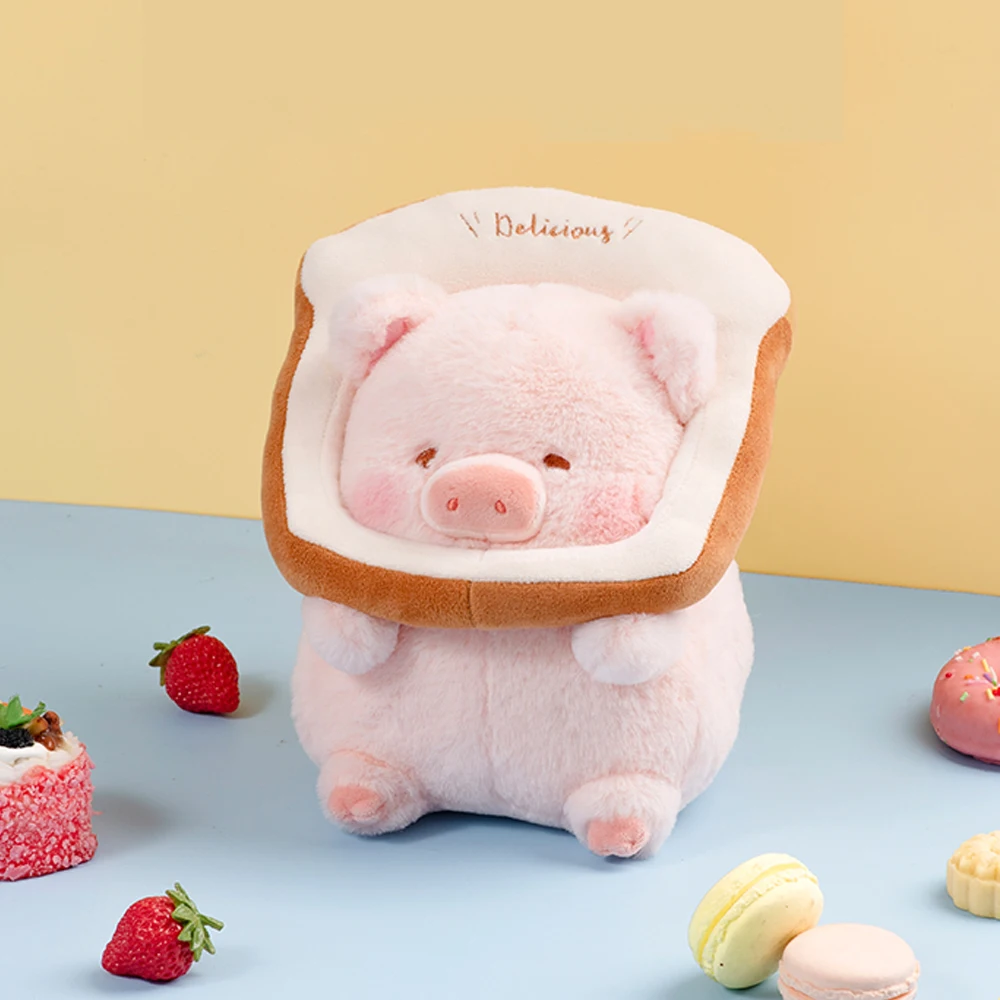 Kawaii Anime Lulu Pig Bread Plush Toy Creative Stuffed Animals Peluche Doll Birthday Gifts for Kids Girls Room Decoration