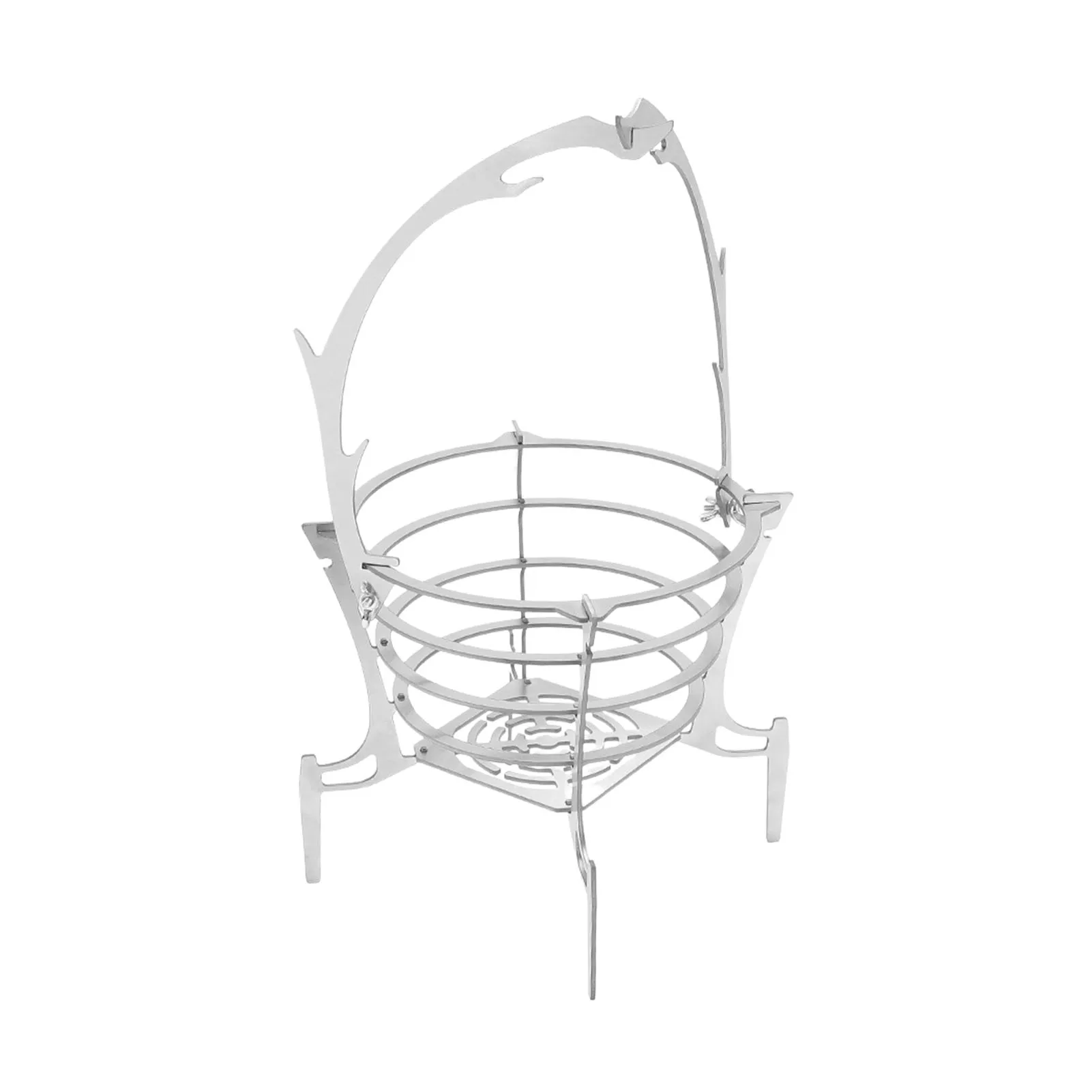 

Портативная яма для огня из нержавеющей стали, складная яма для огня из нержавеющей стали с сумкой для хранения для пикников на открытом воз...