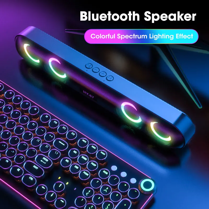 

Портативный беспроводной динамик 3D объемный Саундбар Bluetooth динамик стерео для ПК кинотеатра ТВ умный динамик открытый бумбокс