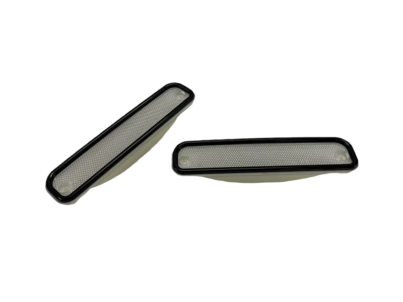 

2 x Front Signal Side Marker Lights Pair Clear Lens With Black Trim for Chevy/GMC Pickup Truck 73-80