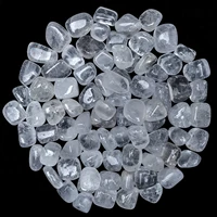 20pcs clear quartz tumble stones pocket crystal healing gemstones tumble collection palm stone good luck charm gift craft decor