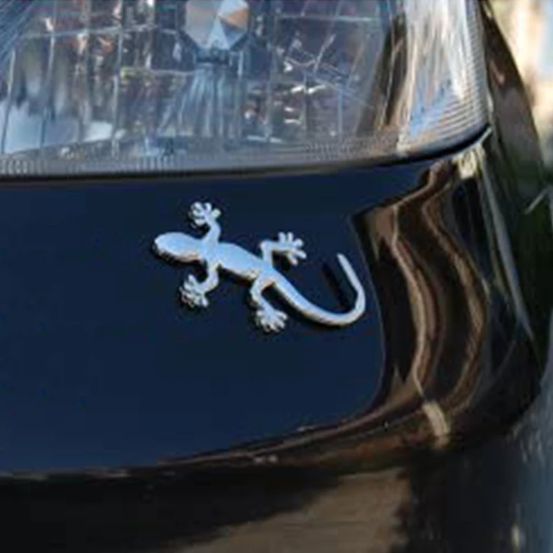 

2PCS 3D ABS Car Gecko Styling Sticker Automobile Chrome Decal Refitting Accessories Sticker Auto Exterior Decoration Accessories
