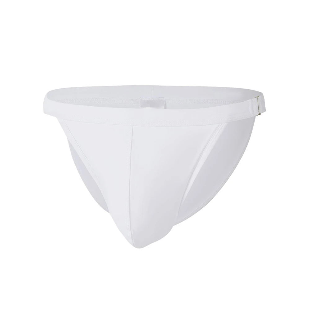 

Men's Swimming Trunks Low Waist Bikini Panties Sexy Nylon Solid Color Swimsuit Quick-Drying Push Pad Shorts Beach Swimming Surf