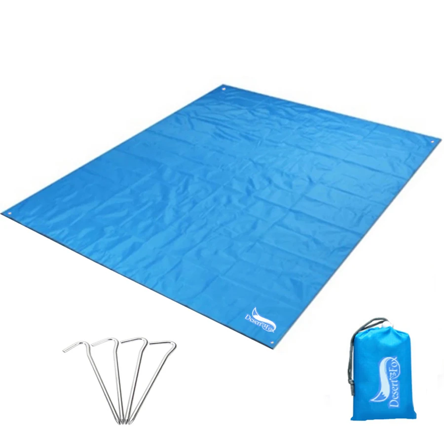 

Desert&Fox Waterproof Beach Blanket 210x200cm Sandproof Beach Pad Portable Pocket Picnic Mat Compact Camping Mattress Footprint