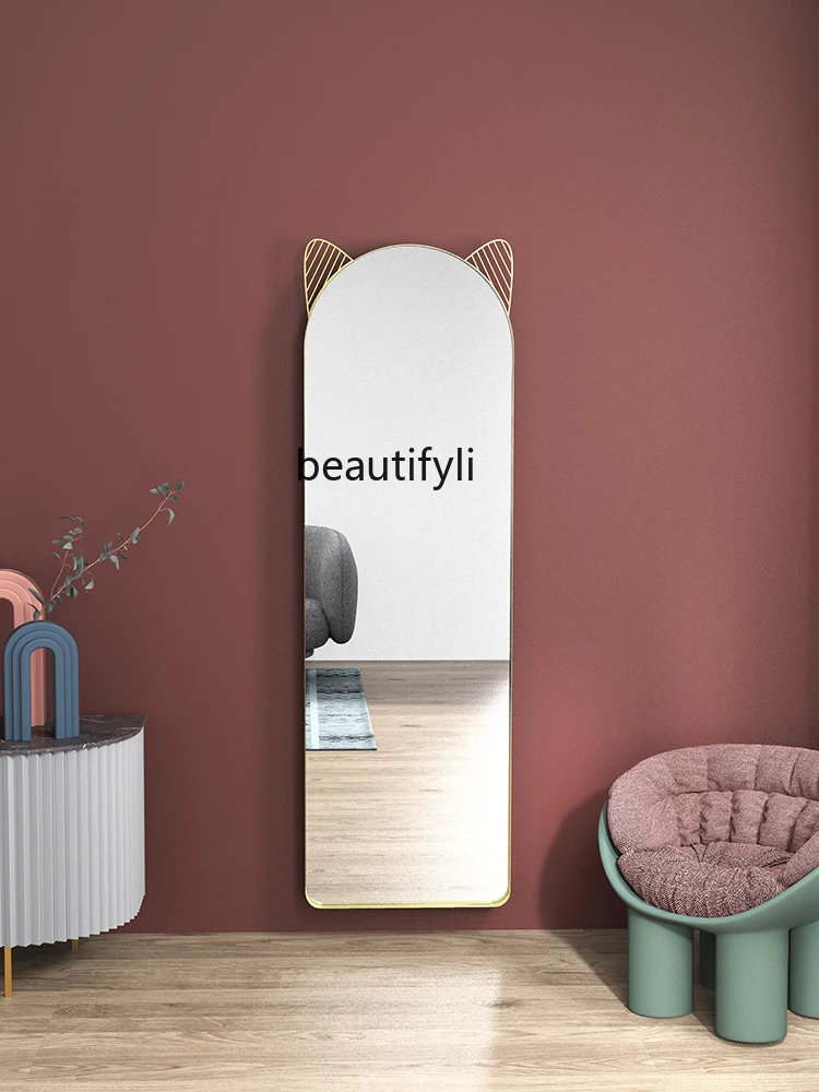 

Роскошное полноразмерное зеркало zqLight, гардеробное зеркало, бытовое настенное висячее зеркало для спальни, напольное зеркало