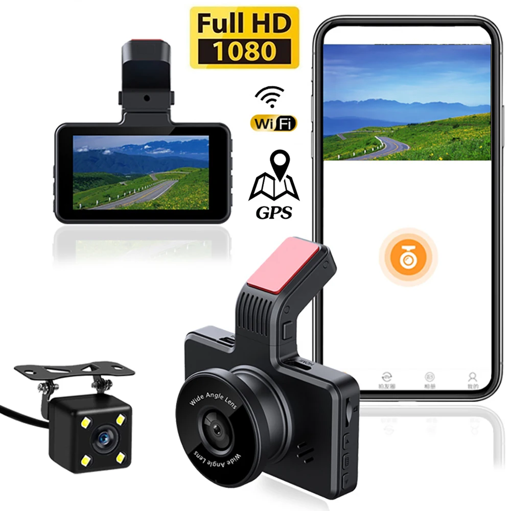 

Dash Cam Car DVR WiFi 4.0 Full HD 1080P Rear View Camera Video Recorder Car Accessories Night Vision Black Box Dashcam GPS Track