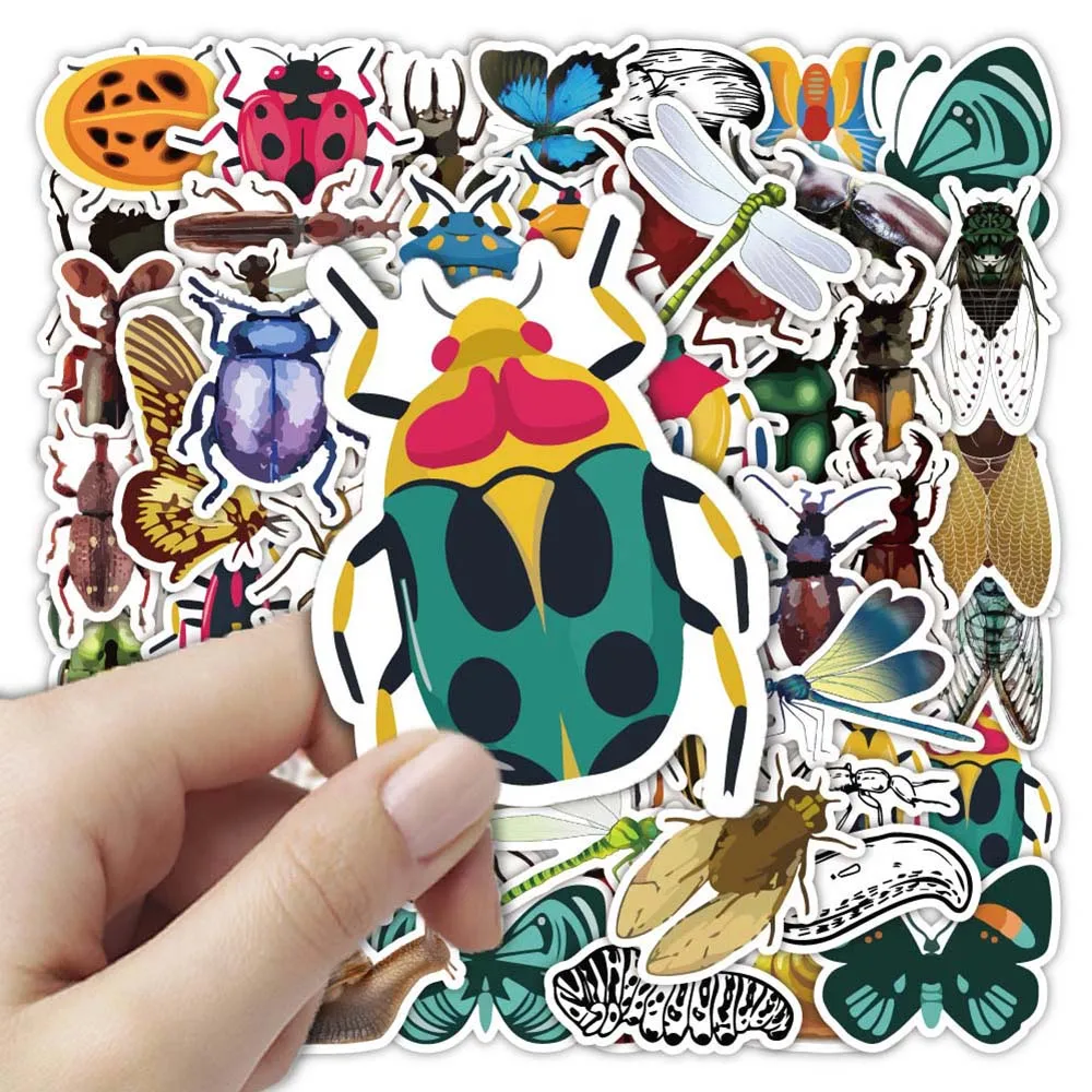 

10/50pcs Cartoon Insect Graffiti Stickers Pack DIY Decals Scrapbooking Luggage Laptop Skateboard Notebook Motorcycle Decoration