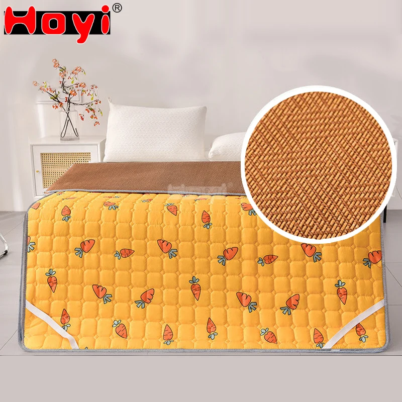 

Winter and Summer Dual-Purpose Summer Mat Mattress Rattan Mat Double-Sided Dual-Purpose Straw Mat 1.8M Bed Mat 90x200 Soft