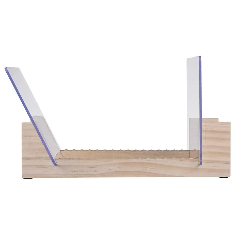 

Акриловый держатель для записей, Виниловый держатель для записей, подставка для пластин, органайзер из массива дерева с прозрачными акриловыми концами