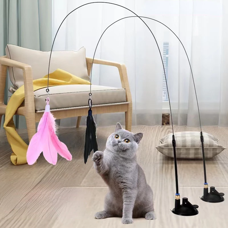 Игрушки для кошек перья быстрая игрушка игрушки котят с супер присоской съемные