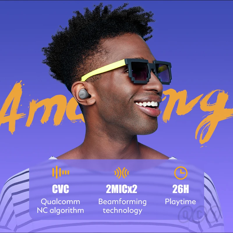 Фото Беспроводные Bluetooth-наушники QCY T17S, 5,2 дюйма №3