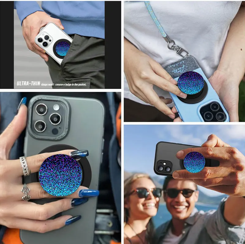 Фото Магнитный держатель для телефона Popped Magnetic Phone Socket для MagSafe, совместимый с iPhone 17, 16, 15, 14 Pro Max Plus - синий №3