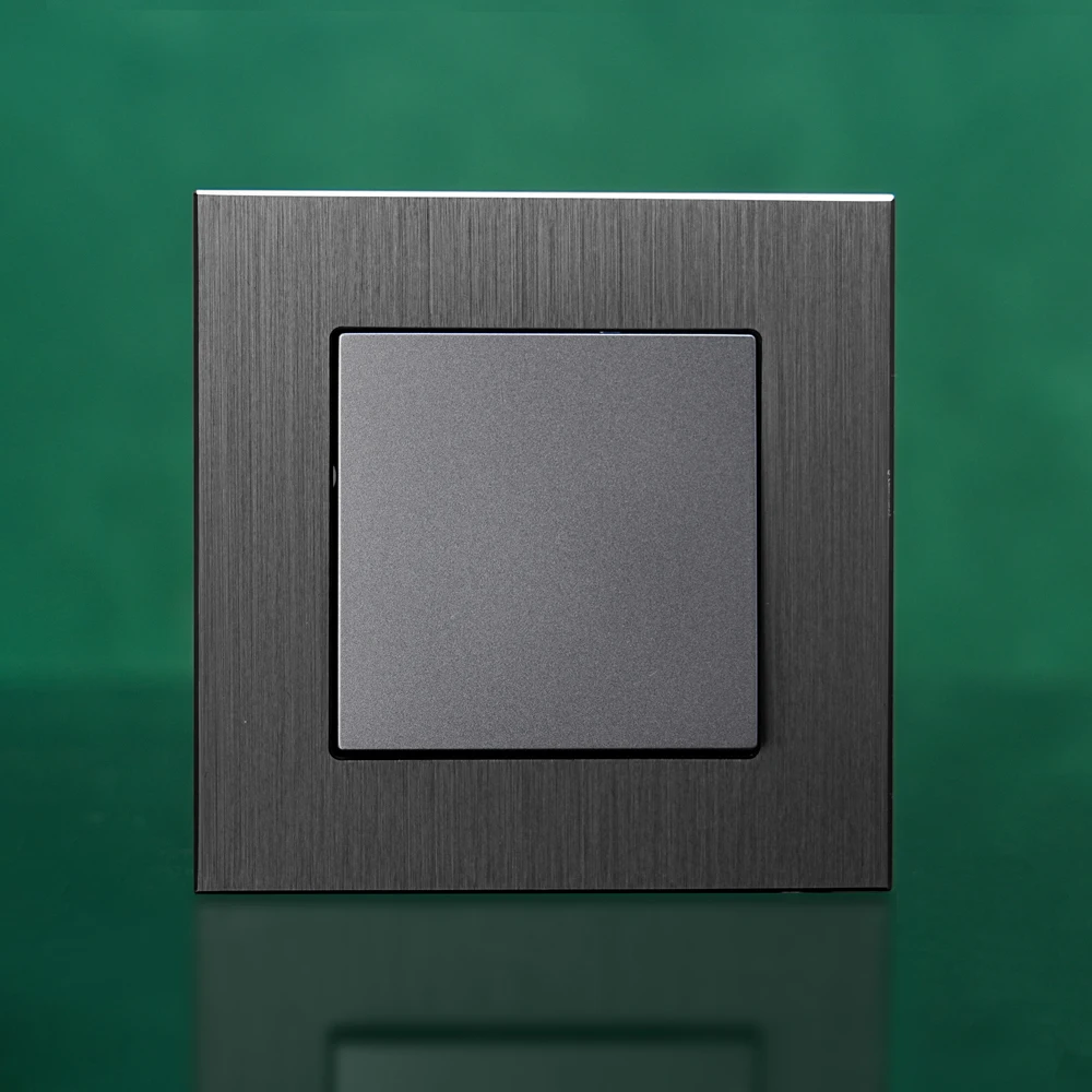 

MEZEEN переключатель двухклавишный алюминиевый черный золотой серый