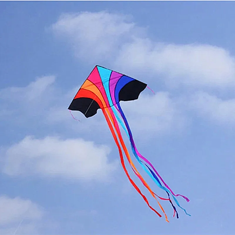 Бесплатная доставка Радужный воздушный змей с длинным хвостом уличные игрушки