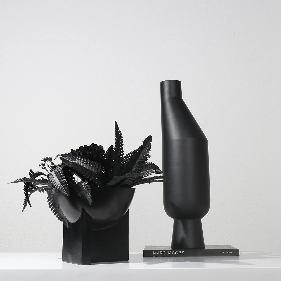

zq Minimalist Modern Ceramic Creative Vase Soft Decoration Model Room Art Decoration