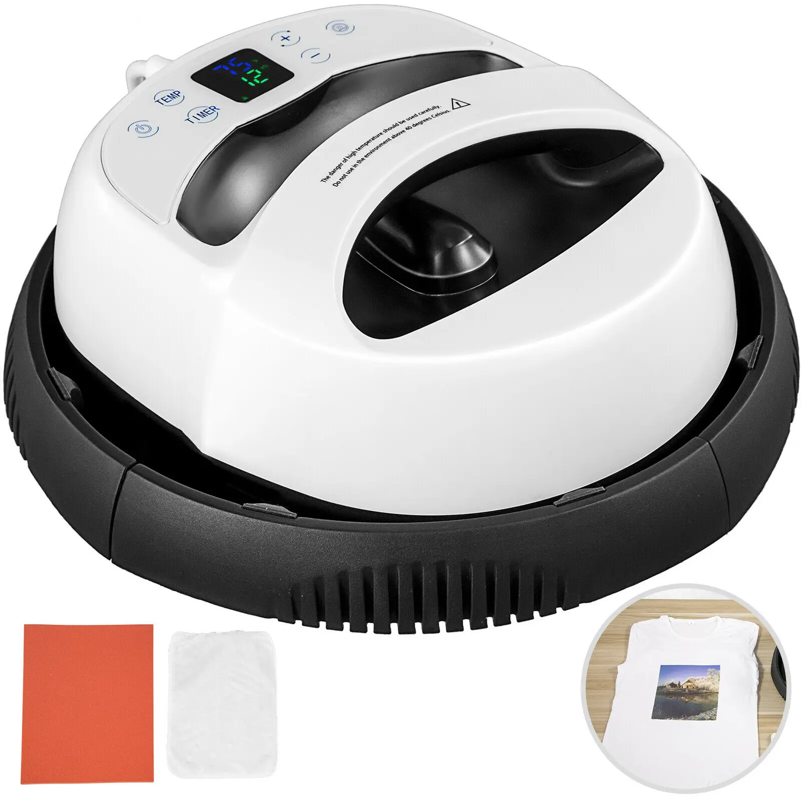 

Heat Press 12x10 Inch Portable Digital Machine T Shirts Easy Mini Press Kit