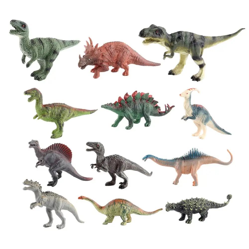 

12-Pcs Large Dinosaur Figure Toys Realistic Dinosaur Toys Set Interesting Dinosaur Figures For Cool Kids Safe To Play Educationa