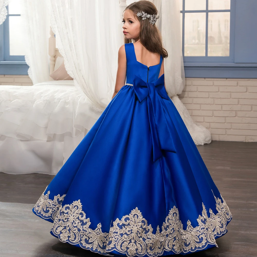 

Royal Blue Flower Girl Dresses for Wedding Cinderella Girls Dress Princess Children Party Ball Gown First Communion Dress