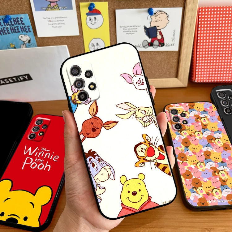 

Cartoon Winnie The Pooh Phone Case For Samsung Galaxy A11 A12 A21 A21S A22 A30 A31 A32 A50 A51 A52 A70 A71 A72 5G Back Funda