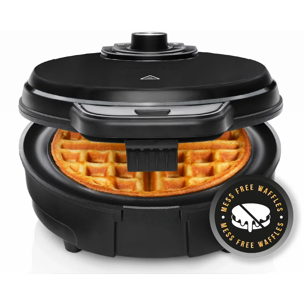 

2023 New Chefman Anti-Overflow Belgian Waffle Maker, Black