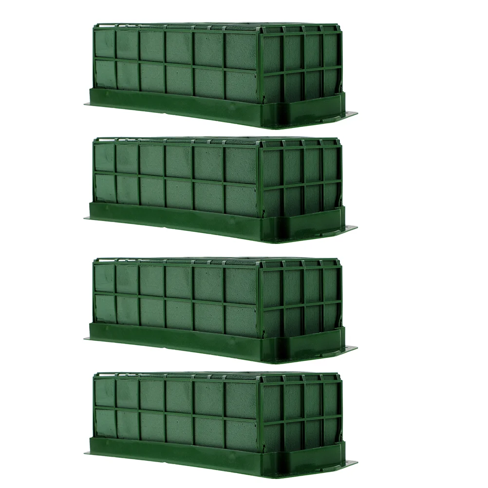 

4 Pcs Floral Foam Cage Flowers Blocks Water Absorb Mud Arrangement Supplies Dried Foams Florist