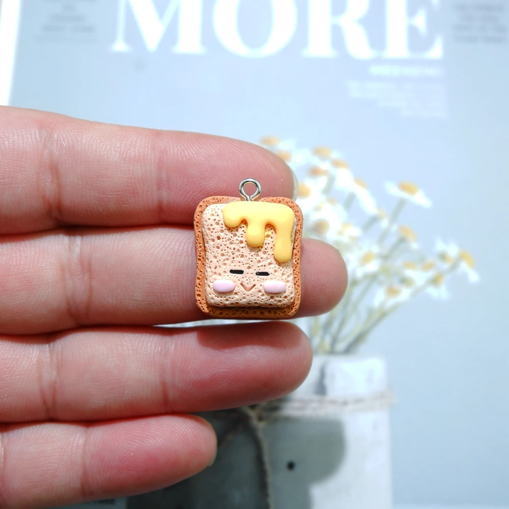 Оптовая продажа подвесок бисквит хот-дог для изготовления ювелирных изделий