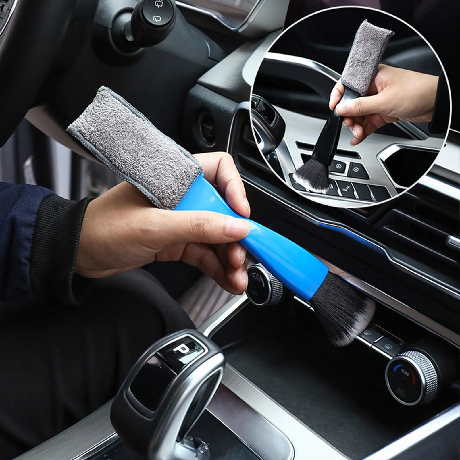 

Double Head Car Detailing Brushes For Car Air Vent Conditioner Grille Dashboard Duster Car Interior Home Keyboard Cleaning Tools