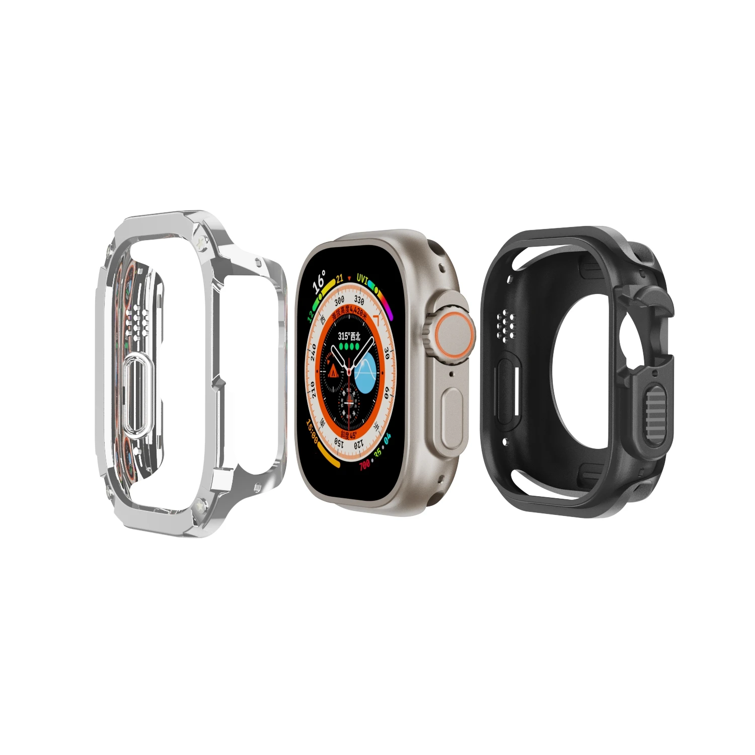 Фото Бронированный чехол из ТПУ + ПК для Apple Watch Cover 40 41 44 45 49 42 46 мм без защитной пленки для экрана iWatch 11 10 9 8 7 6 5 4 SE Ultra 3 2 №3