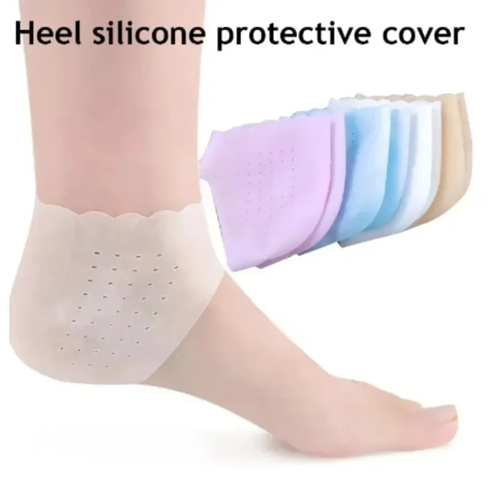 

2Pcs Silicone SPA Moisturizing Socks Anti-Cracking Gel Heel Thin Socks Heel Protection Socks Heel Cover with Hole Foot Care Tool