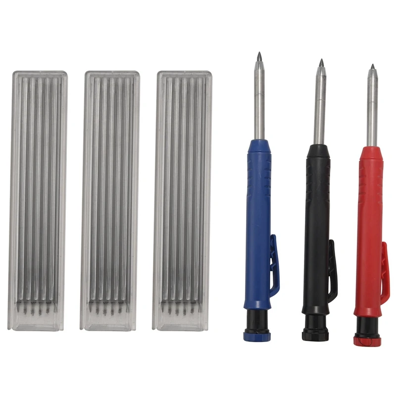 

Набор твердых плотничных карандашей, встроенная точилка для строительства, механический маркер с глубокими отверстиями для деревообработ...