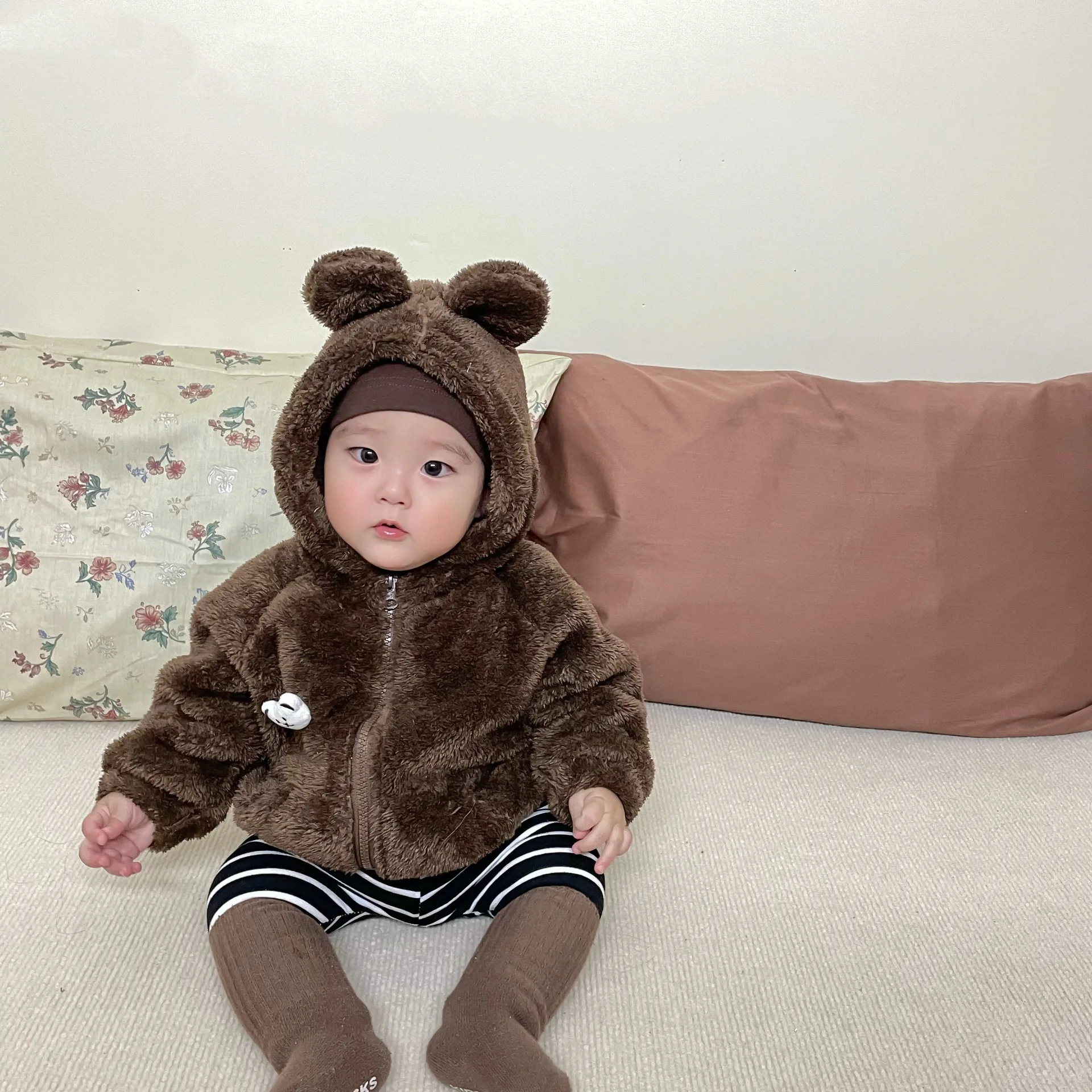 Детское пальто: Стиль Осень-зима толстый топ с капюшоном для зарубежных детей