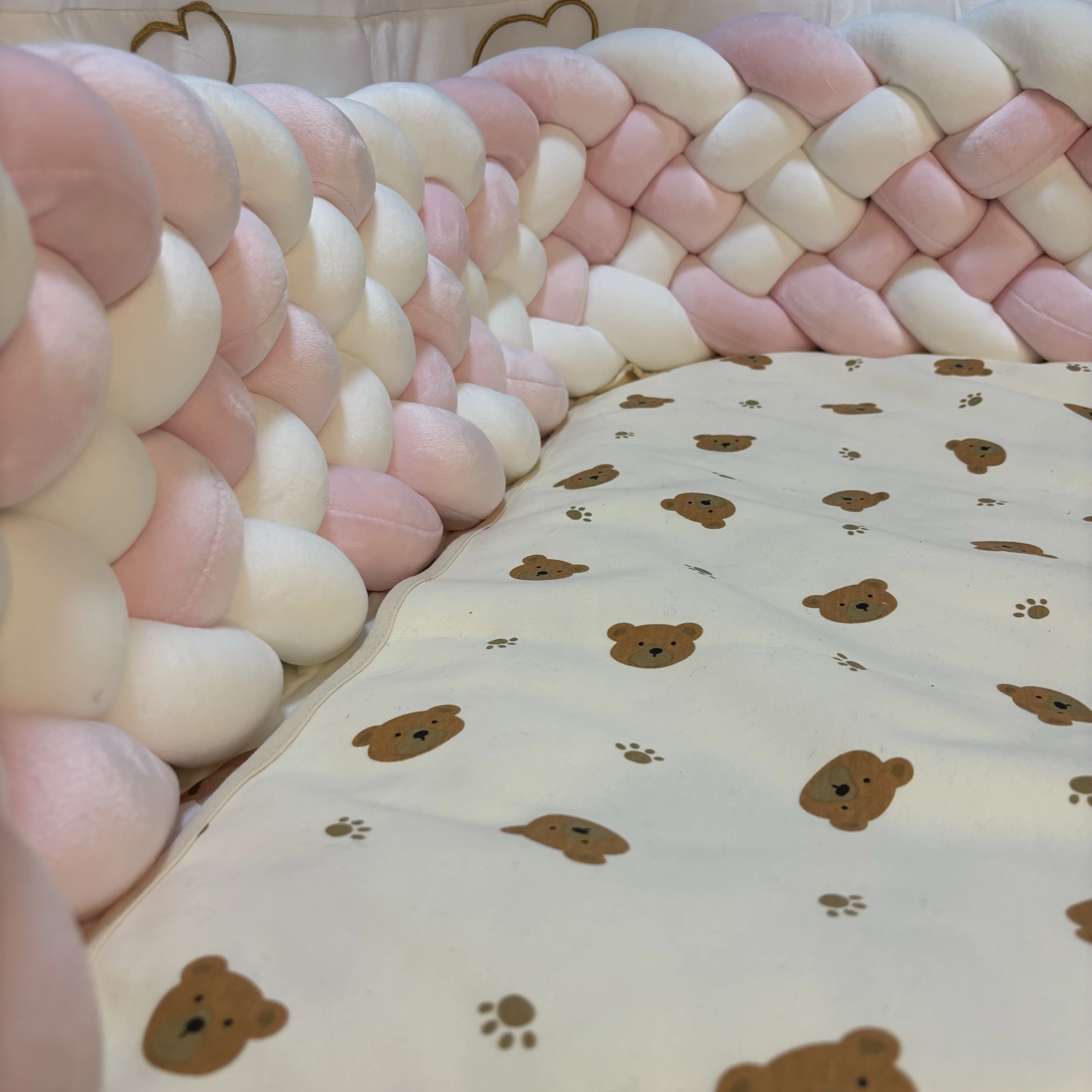 Бампер для кроватки 2 м приятная кожи ткань декор детской комнаты подушка ручной