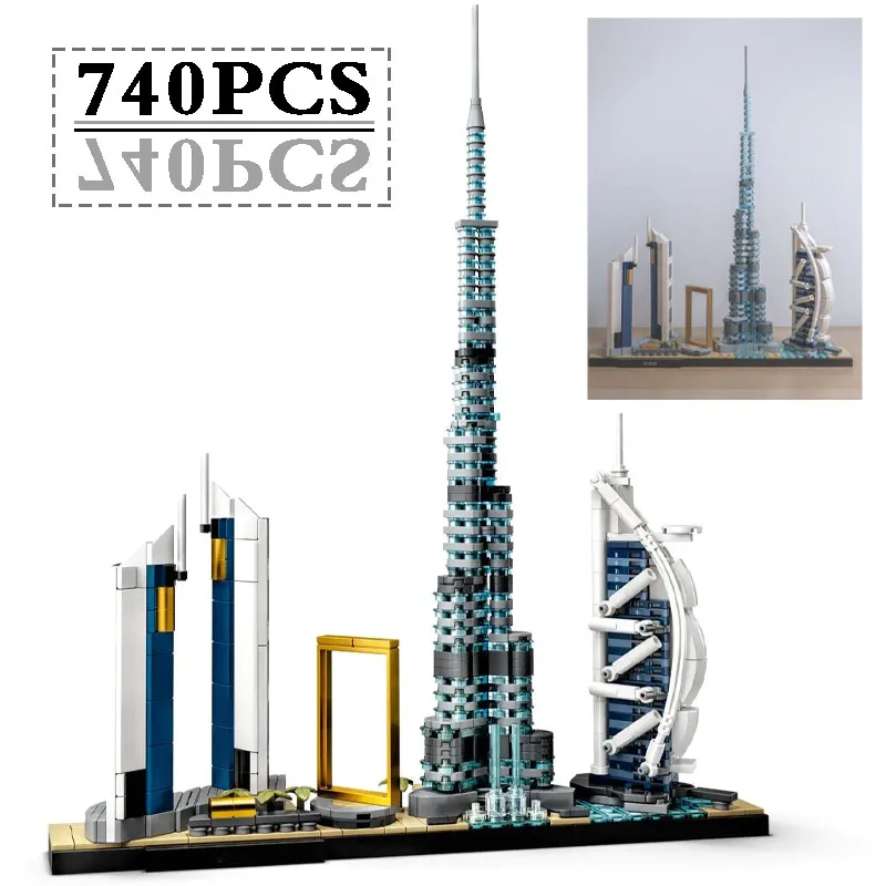 

Dubai architecture 21052 building block kit brick classic city model toys children's gifts children's birthday Christmas gifts