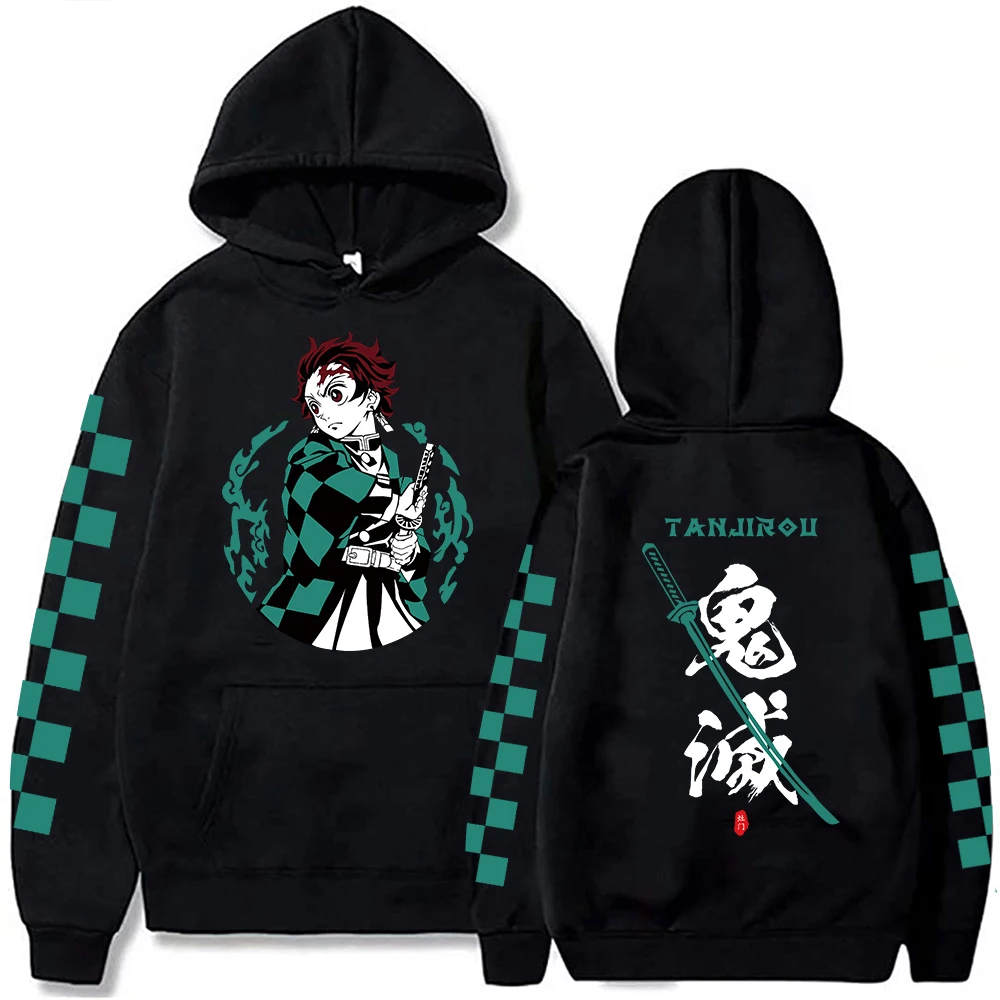 

Anime Sweatshirts Demon Slayer Hoodie Tanjiro Kamado Ho Sweatshirt Oversized Hoody Y2k Cloth Long Sleeve Pullover for Men