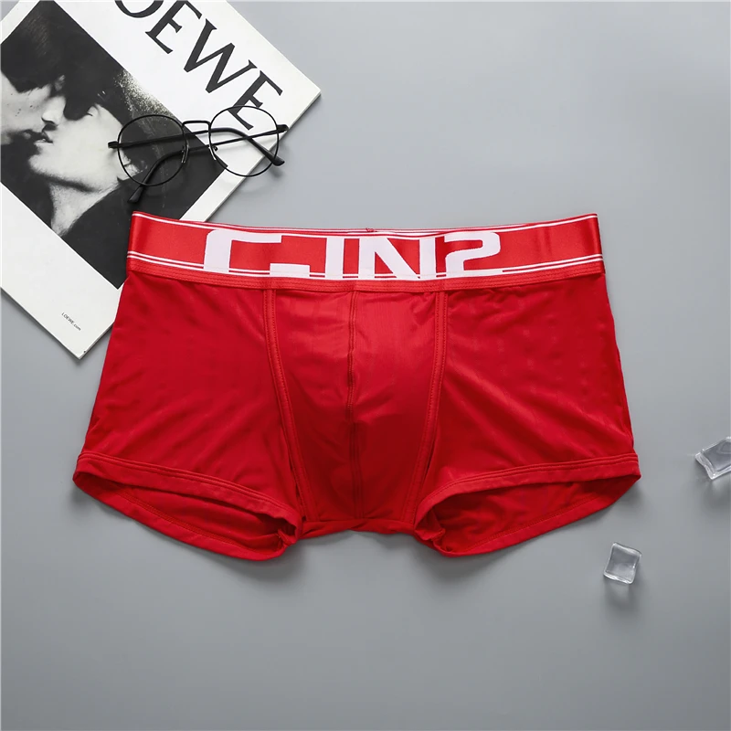 Dropshipping Male Underwear Cotton Fashion Trend Flat-angle Low-Waist Pants Muscle Youth Underwear Comfortable Men's Briefs Slip
