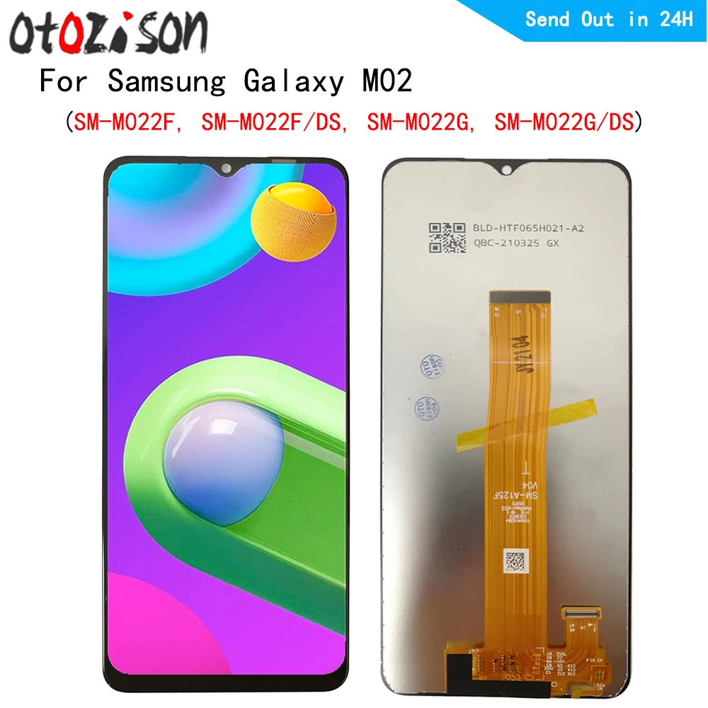 6,5 дюймовый экран для Samsung Galaxy M02 SM-M022F, SM-M022F/DS, SM-M022G ЖК-дисплей, сенсорная панель, дигитайзер с рамкой в сборе