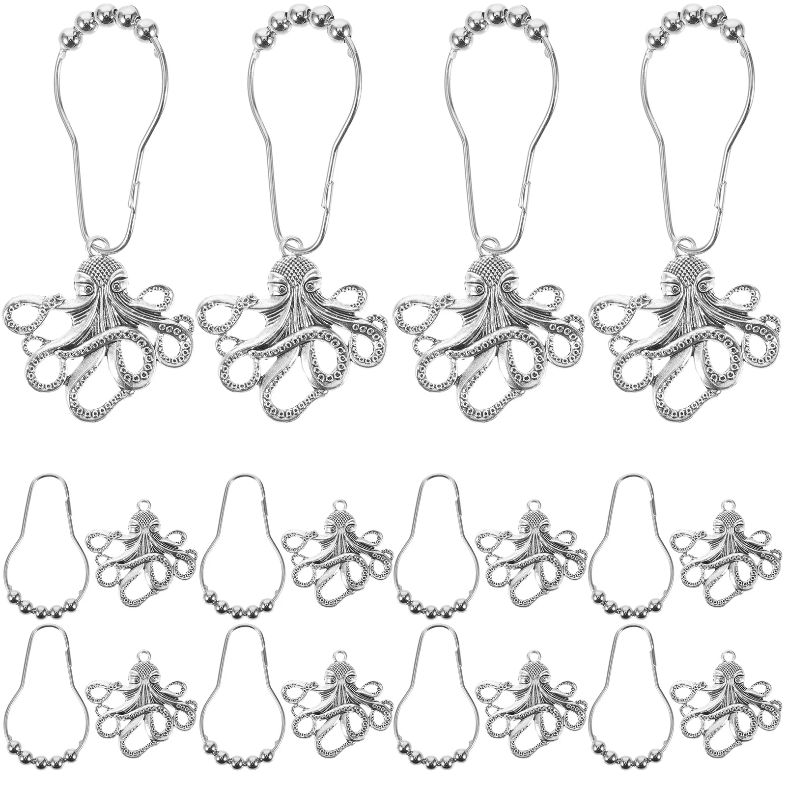 

12 Pcs Shower Curtain Ring Decorative Decorate Iron Light House Decorations Home