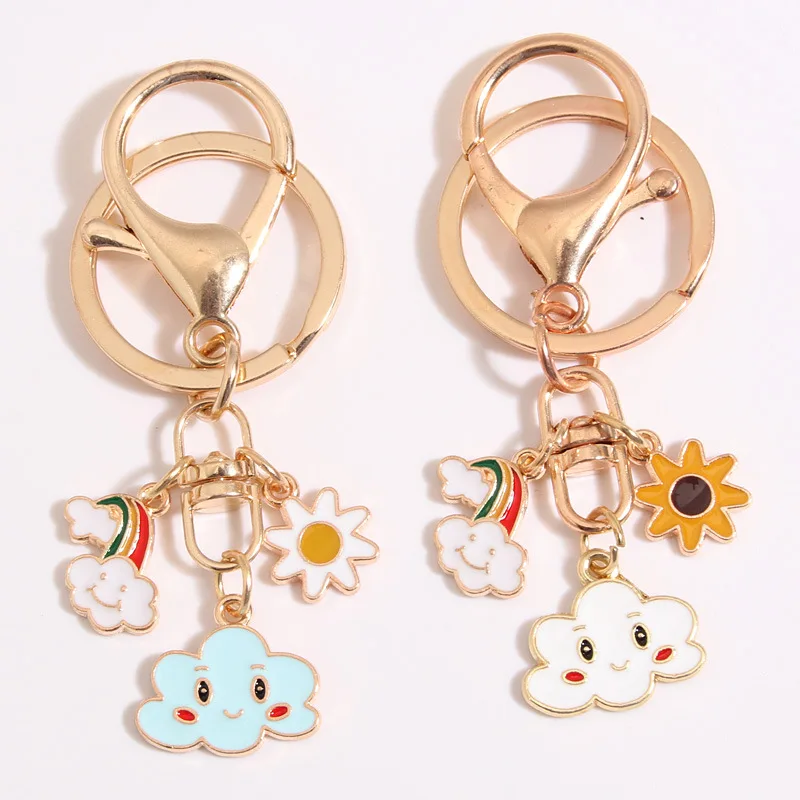 

Hot-Selling New Arrival Rainbow Clouds Sun Keychain