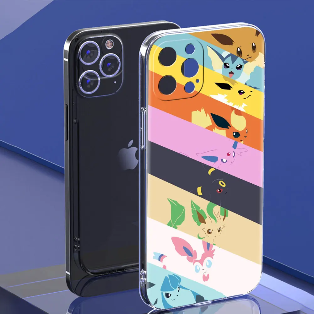 Прозрачный чехол для Apple iPhone 13 11 Pro Max 12 Mini мягкий телефона XR SE 2020 7 8 Plus X XS 6 6S с аниме