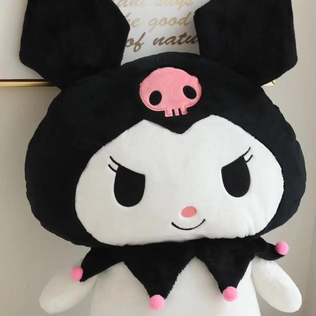 Плюшевая игрушка Melody Kuromi размер Queen 80 см милая аниме Sanrio мягкая Изысканная